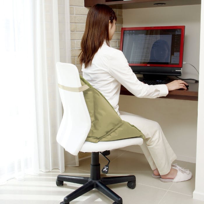 20544 腰までぽかぽかクッション(グリーン） 4573242551297