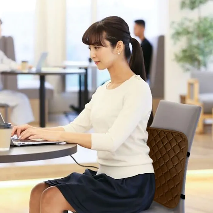 60180 USB給電式ウォームクッション(ブラウン) 4573242551242