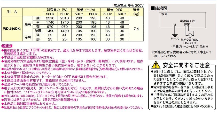 三菱 脱衣室暖房機 壁掛タイプ WD-240DK wd-240dk」の人気商品一覧 | 安い商品を通販サイトから探す