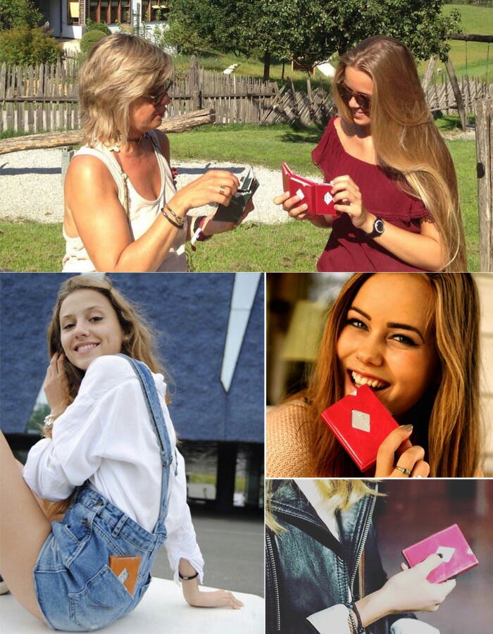 EXENTRI エキセントリ ミニマルウォレット スキミング防止 RFID