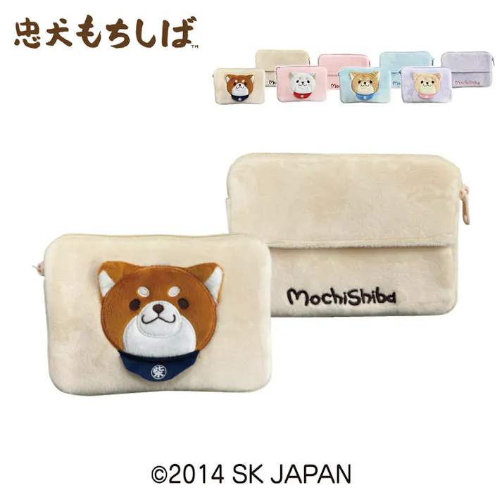 忠犬もちしば ミニティッシュポーチ エスケイジャパン【ティッシュケース ポーチ ミニポーチ 小物入れ 小物ケース 持ち歩き】 うめ