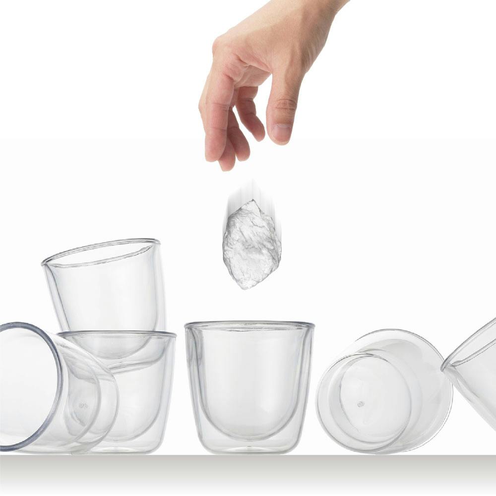 われないダブルウォールグラス ワイド 200ml クリア トライタン