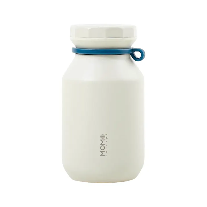 ロックタンブラー 300ml ステンレス 保温 保冷 モモコンセプト MOMO concept 百麦【水筒 軽量 持ち運び 直飲み 魔法瓶 マグボトル ステンレスボトル オフィス ランチグッズ】 クリームホワイト