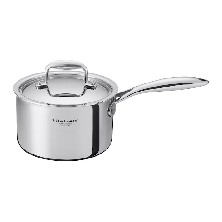 ビタクラフト Nシリーズ 片手鍋 18cm ガス火 IH対応 No.7142【無水調理 IH 直火 全面7層構造 ステンレス アルミ 調理器具 10年保証】