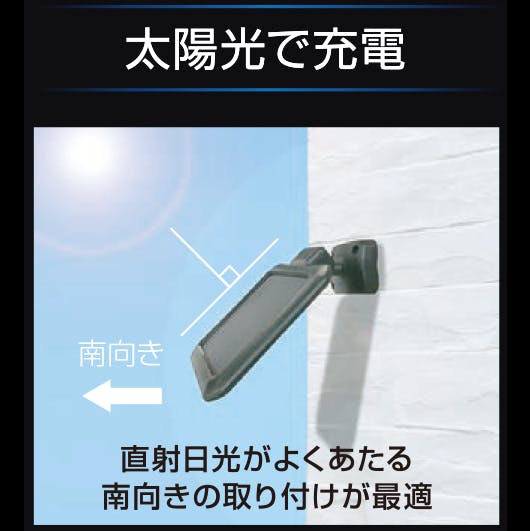 大進 センサーライト ソーラータイプ 屋外用 2灯式 1300ルーメン LED