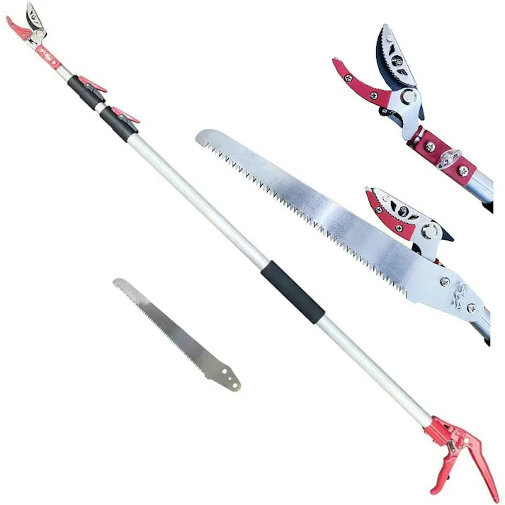 収納に便利な 伸縮式 高枝切りばさみ 3m 3段 のこぎり 高枝切鋏 伸縮式 DG-002R4 4939736702994