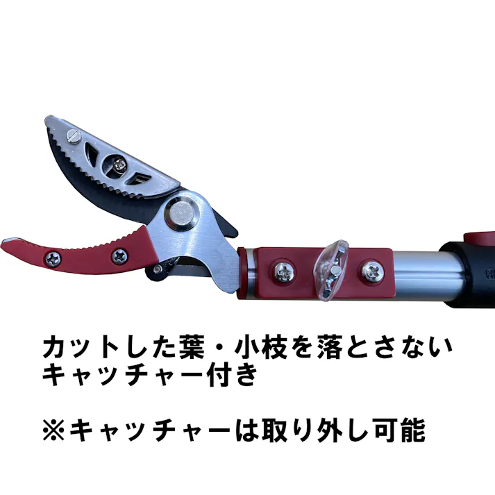 収納に便利な 伸縮式 高枝切りばさみ 3m 3段 のこぎり 高枝切鋏 伸縮式 DG-002R4 4939736702994