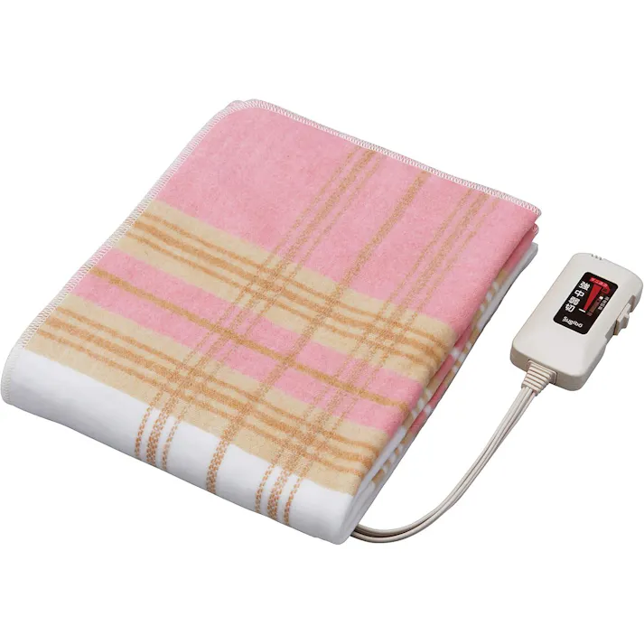 電気敷毛布 140×80cm シングル 電気毛布 電気敷き毛布 ダニ退治 室温センサー 頭寒足熱 電気しき毛布 敷き毛布 敷毛布 1人用 暖かい おしゃれ 可愛い かわいい 暖房器具 椙山紡織 SUGIYAMA SB20S02(P) ピンク