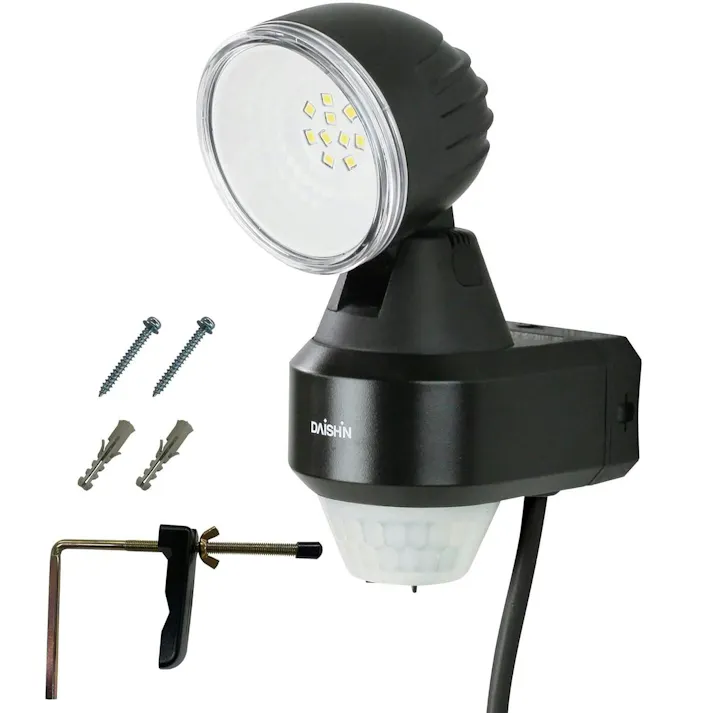 大進 スタンダード LED センサーライト1灯式 人感 センサー 防雨型 夜間自動点灯 照明 屋外用 防犯ライト 玄関 DLA-N4T100