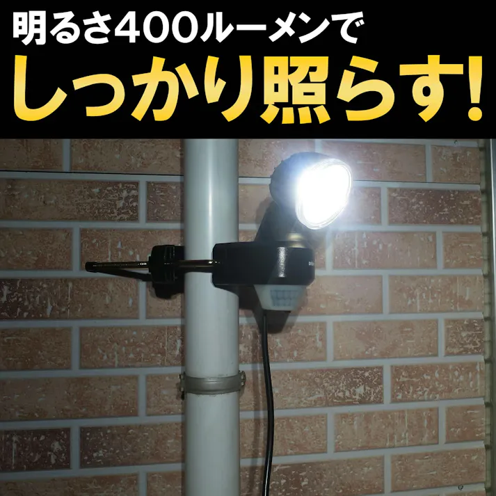 大進 スタンダード LED センサーライト1灯式 人感 センサー 防雨型 夜間自動点灯 照明 屋外用 防犯ライト 玄関 DLA-N4T100