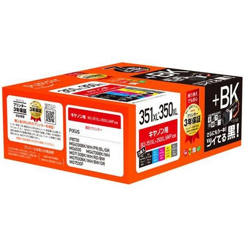 プレジール BCI-351XL+350XL/6MP7個入 PLE-C351XL6P+BK インクカートリッジ・インクリボン プレジール BCI-351XL+350XL/6MP7個入 PLE-C351XL6P+BK インクカートリッジ・インクリボン