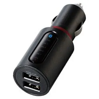 FMトランスミッター Bluetooth USB2ポート付 2.4A ブラック