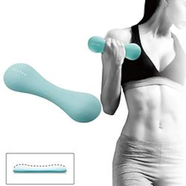 ダンベル スリムタイプ 1.0kg 筋トレ 1個入り 持ちやすい ライトブルー メーカー在庫品