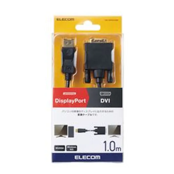 変換ケーブル DisplayPort-DVI 1.0m ブラック CAC-DPDVI10BK メーカー在庫品