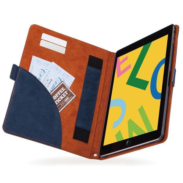 iPad 10.2 2019年 フラップケース ソフトレザー ネイビー×ブラウン メーカー在庫品 パソコン・周辺機器 iPad 10.2 2019年 フラップケース ソフトレザー ネイビー×ブラウン メーカー在庫品 パソコン・周辺機器