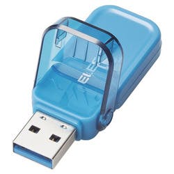 USBメモリー USB3.1(Gen1)対応 フリップキャップ式 128GB ブルー 記録メディア・記録媒体 USBメモリー USB3.1(Gen1)対応 フリップキャップ式 128GB ブルー 記録メディア・記録媒体