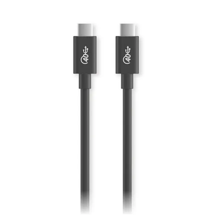 USB4ケーブル C-Cタイプ 認証品 PD対応 40Gbps 0.8m ブラック メーカー在庫品