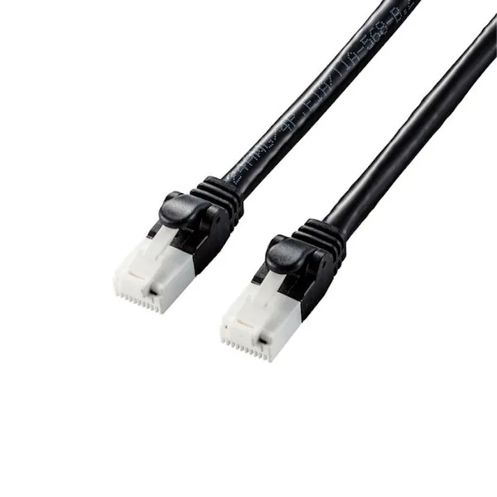 LANケーブル/CAT6A/爪折れ防止/10m/ブラック メーカー在庫品