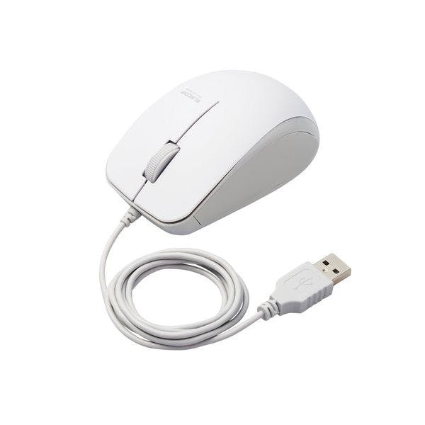 マウス 有線 抗菌 静音 ブルーLED 3ボタン Mサイズ ケーブル長1m ホワイト メーカー在庫品 マウス・キーボード・入力機器 マウス 有線 抗菌 静音 ブルーLED 3ボタン Mサイズ ケーブル長1m ホワイト メーカー在庫品 マウス・キーボード・入力機器