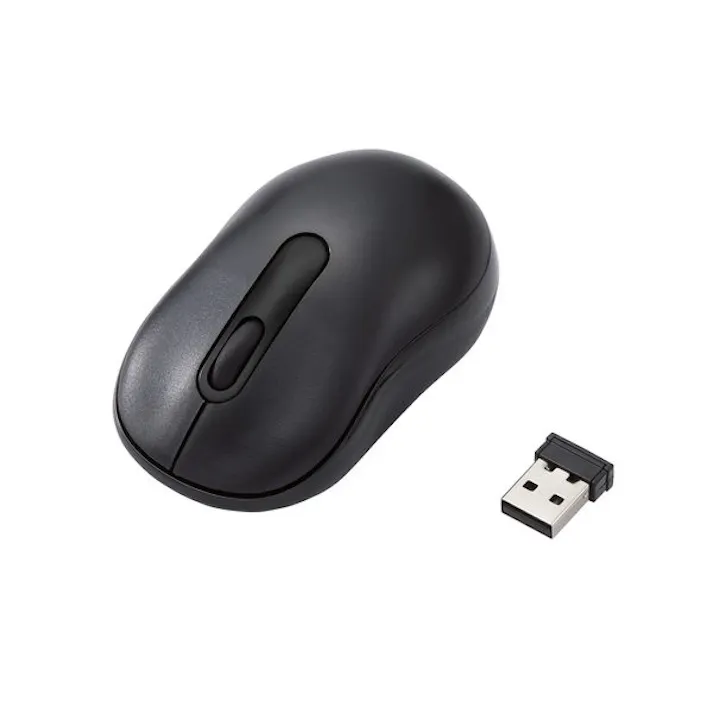 静音 小さめ ワイヤレスマウス 無線 光学式 3ボタン Sサイズ ブラック