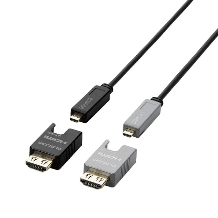 HDMI光ファイバーケーブル 30m 長尺 HDMI-HDMI アクティブオプティカルケーブル ブラック メーカー在庫品