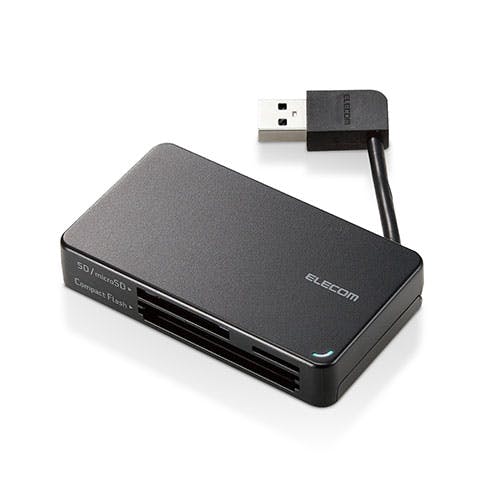 USB3.0対応メモリカードリーダー/ケーブル収納型タイプ 約6cm ブラック メーカー在庫品 外付けドライブ・ストレージ USB3.0対応メモリカードリーダー/ケーブル収納型タイプ 約6cm ブラック メーカー在庫品 外付けドライブ・ストレージ