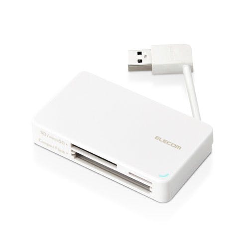 USB3.0対応メモリカードリーダー/ケーブル収納型タイプ 約6cm ホワイト メーカー在庫品 外付けドライブ・ストレージ USB3.0対応メモリカードリーダー/ケーブル収納型タイプ 約6cm ホワイト メーカー在庫品 外付けドライブ・ストレージ