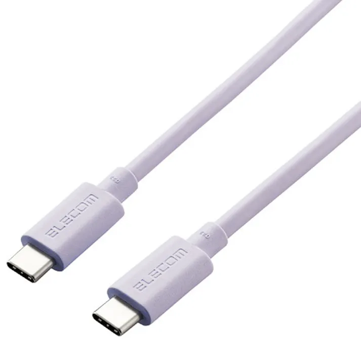 USB4ケーブル(認証品、USB Type-C(TM) to USB Type-C(TM)) 0.8m パープル メーカー在庫品
