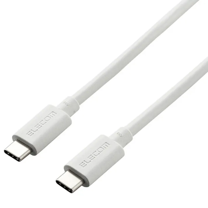 USB4ケーブル(認証品、USB Type-C(TM) to USB Type-C(TM)) 0.8m シルバー メーカー在庫品