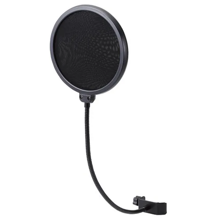 ポップガード ポップブロッカー クランプ式 フレキシブルアーム ブラック