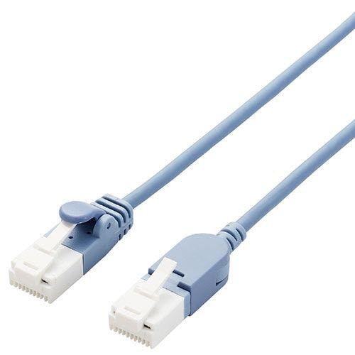 スイングコネクタLANケーブル(Cat6A準拠) 3m ブルー パソコン・周辺機器