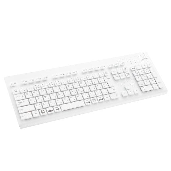 洗える 抗菌 Bluetoothキーボード ホワイト メーカー在庫品 マウス・キーボード・入力機器 洗える 抗菌 Bluetoothキーボード ホワイト メーカー在庫品 マウス・キーボード・入力機器