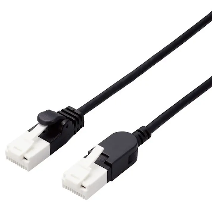 スイングコネクターLANケーブル(Cat6A準拠) 5m ブラック