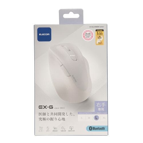 抜群の使い心地 Bluetoothマウス 静音 ワイヤレス 無線 5ボタン 疲れにくい 大きめ Lサイズ EX-G ホワイト メーカー在庫品 マウス・キーボード・入力機器 抜群の使い心地 Bluetoothマウス 静音 ワイヤレス 無線 5ボタン 疲れにくい 大きめ Lサイズ EX-G ホワイト メーカー在庫品 マウス・キーボード・入力機器