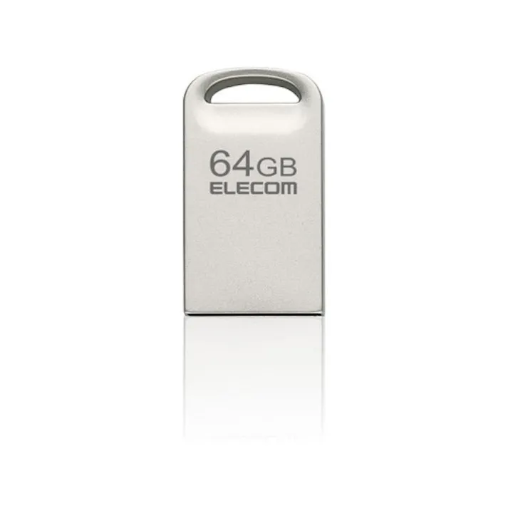 USBメモリ 64GB USB3.2(Gen1)/3.1(Gen1)/3.0/2.0 USB A 超小型 読込最大200MB/s シルバー メーカー在庫品