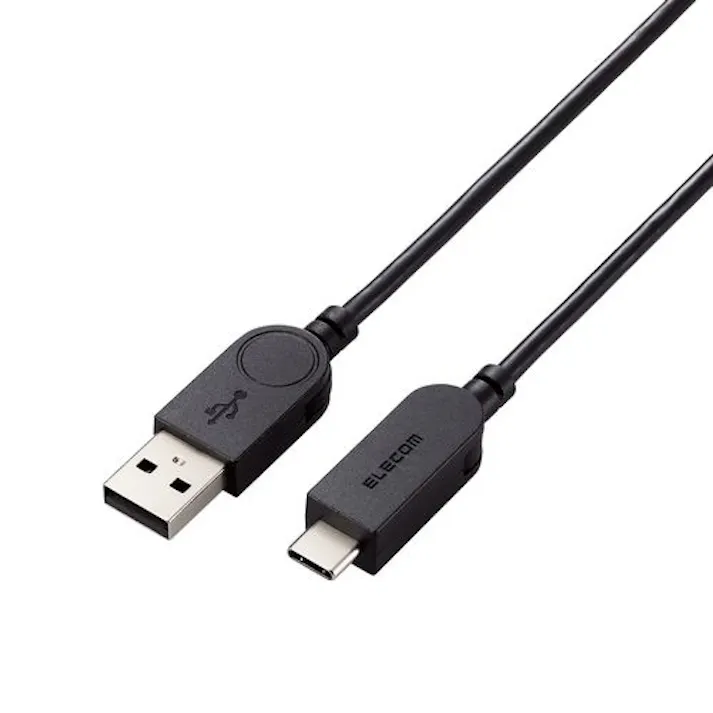スイング式USB-A to USB Type-C(TM)ケーブル 約1.2m ブラック