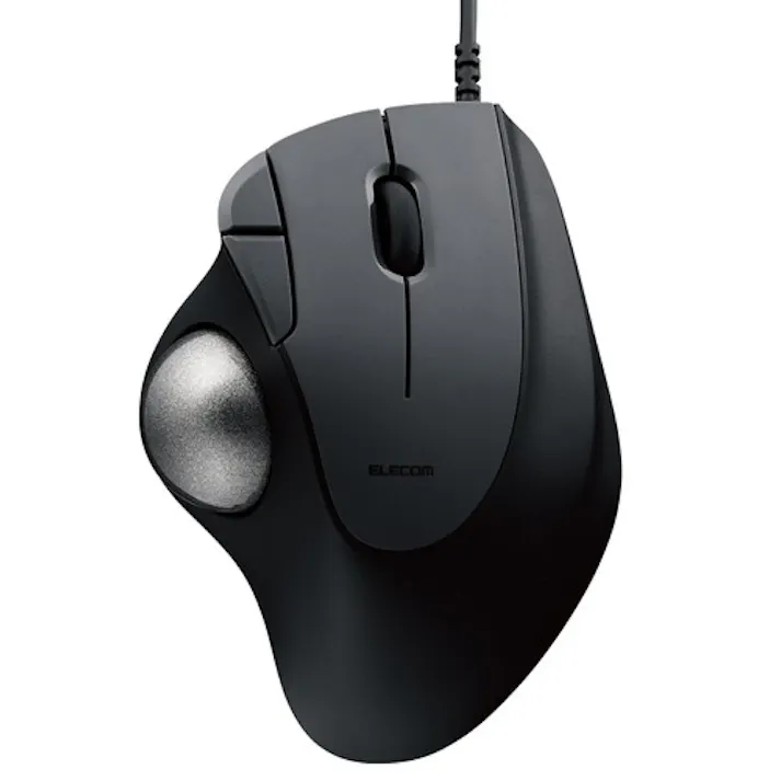トラックボールマウス/IST/36mmボール/親指/人工ルビー支持/有線/5ボタン/