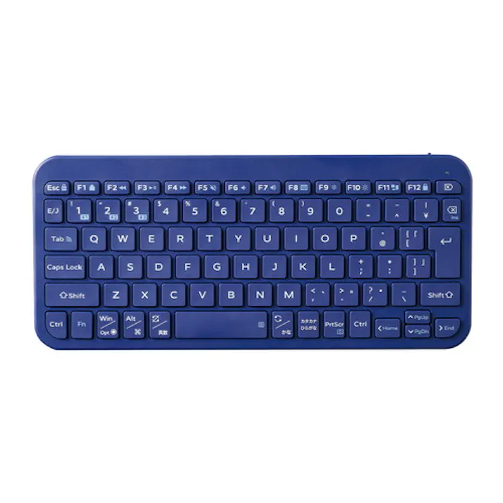ワイヤレス キーボード Bluetooth パンタグラフ 軽量 電池式 Slint ブルー