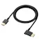 HDMI ケーブル HIGH SPEED with Ethernet L字 左向キ 1m 4K 30Hz ブラック