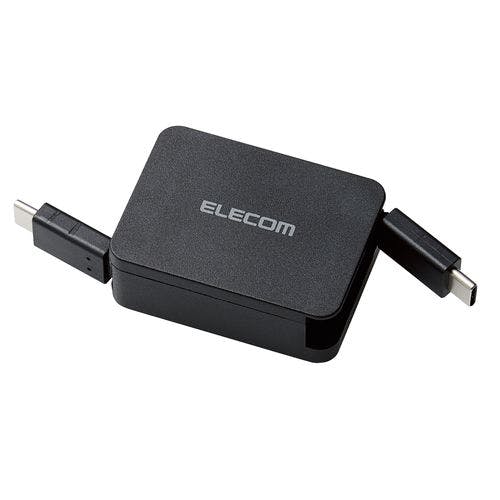 タイプC ケーブル 巻キ取リ ( Type C to C ) 0.7m PD 60W ブラック パソコン・周辺機器 タイプC ケーブル 巻キ取リ ( Type C to C ) 0.7m PD 60W ブラック パソコン・周辺機器