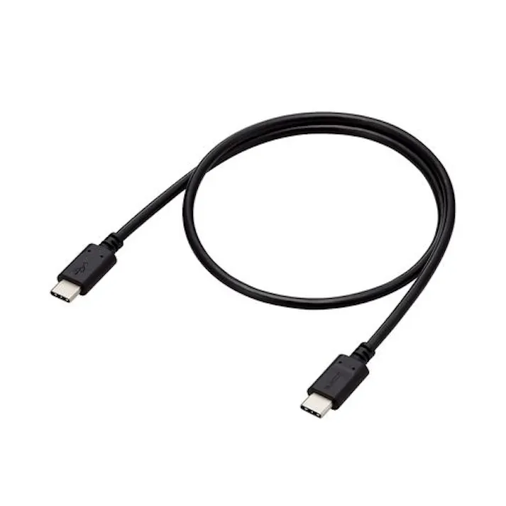 USB2.0ケーブル(C-C、100W対応) 約0.5m ブラック メーカー在庫品