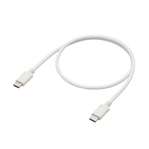 USB2.0ケーブル(C-C、100W対応) 約0.5m ホワイト パソコン・周辺機器 USB2.0ケーブル(C-C、100W対応) 約0.5m ホワイト パソコン・周辺機器