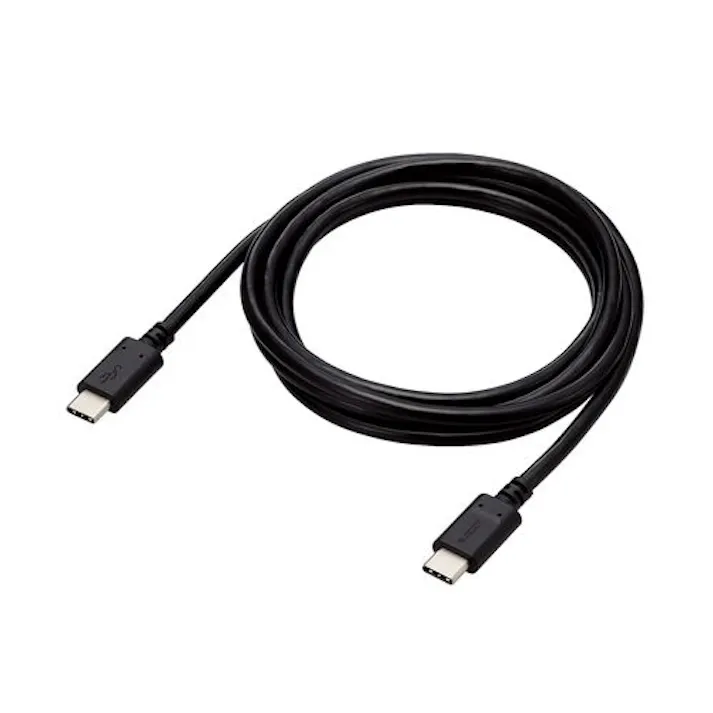 USB2.0ケーブル(C-C、100W対応) 約1.5m ブラック メーカー在庫品