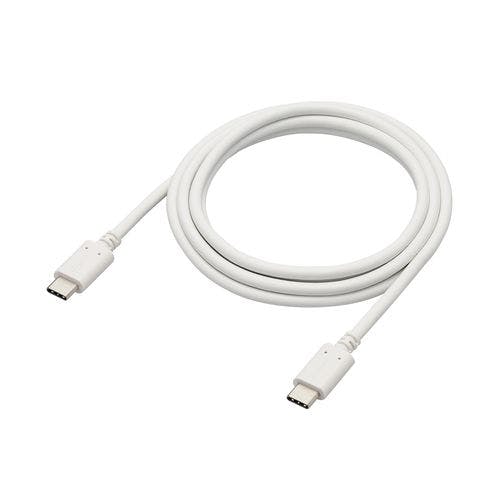 USB2.0ケーブル(C-C、100W対応) 約1.5m ホワイト パソコン・周辺機器 USB2.0ケーブル(C-C、100W対応) 約1.5m ホワイト パソコン・周辺機器