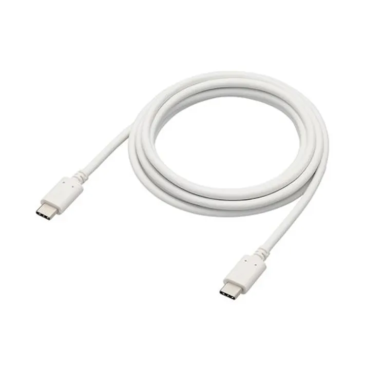 USB2.0ケーブル(C-C、100W対応) 約2m ホワイト