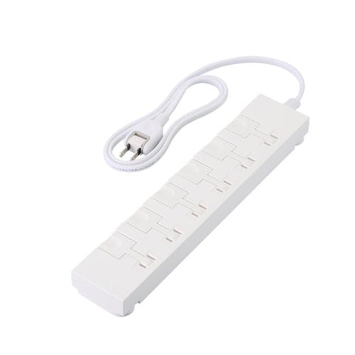 電源タップ 延長コード コンセント 1m 2P 6個口 片手デ抜ケルレバー付 ホコリシャッター 絶縁キャップ マグネット ホワイト メーカー在庫品 テレビ・AV機器 電源タップ 延長コード コンセント 1m 2P 6個口 片手デ抜ケルレバー付 ホコリシャッター 絶縁キャップ マグネット ホワイト メーカー在庫品 テレビ・AV機器