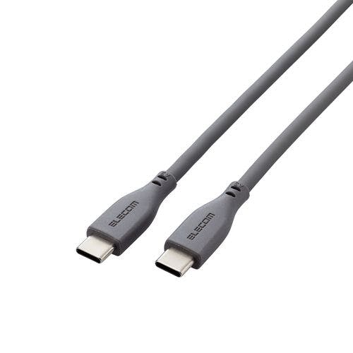 エレコム タイプC ケーブル ( USB Type-C to C ) 2m シリコン グレー パソコン・周辺機器 エレコム タイプC ケーブル ( USB Type-C to C ) 2m シリコン グレー パソコン・周辺機器