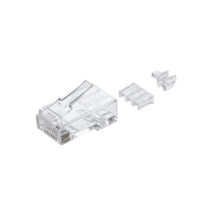 RJ45 コネクタ Cat6A Cat6 LANケーブル用 10個入リ ガイドパーツ付キ 単線ヨリ線両対応 メーカー在庫品