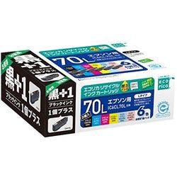IC6CL70L+BK70L互換 エコリカ リサイクルインク エプソン ブラック、シアン メーカー在庫品 インクカートリッジ・インクリボン IC6CL70L+BK70L互換 エコリカ リサイクルインク エプソン ブラック、シアン メーカー在庫品 インクカートリッジ・インクリボン