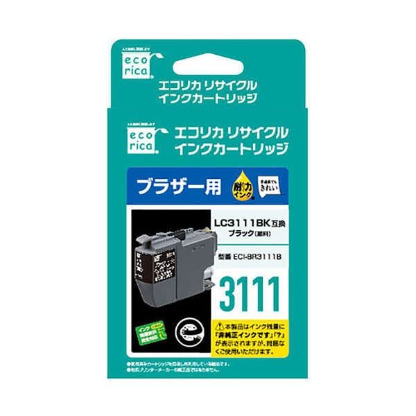 LC3111BK互換 エコリカ リサイクルインク ブラザー ブラック(顔料) メーカー在庫品 インクカートリッジ・インクリボン LC3111BK互換 エコリカ リサイクルインク ブラザー ブラック(顔料) メーカー在庫品 インクカートリッジ・インクリボン